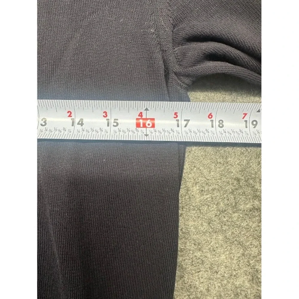 Neck, Sweater, Size S, Navy Blue, Red Trim, Cotton, Italy y NWT.